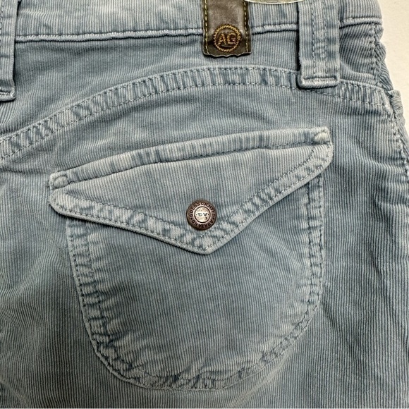 AG Adriano Goldschmied The Romance Corduroy Mini Skirt Light Blue Size 27 - Picture 3 of 5
